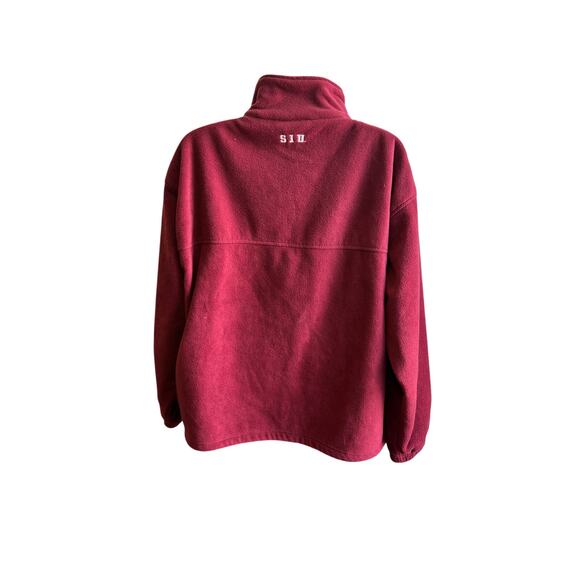 🧸 Pro Player XL Maroon Full-Zip Fleece Jacket Cozy 90s Retro Street Athleisure - Picture 3 of 4